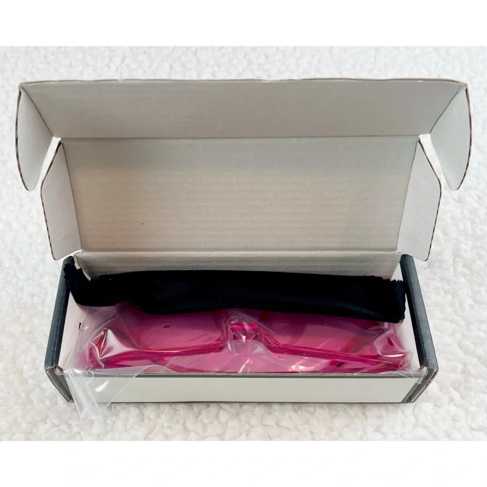 (NIB) RENNES • Hot Pink Square Frame Fashion Glasses - Picture 13 of 16